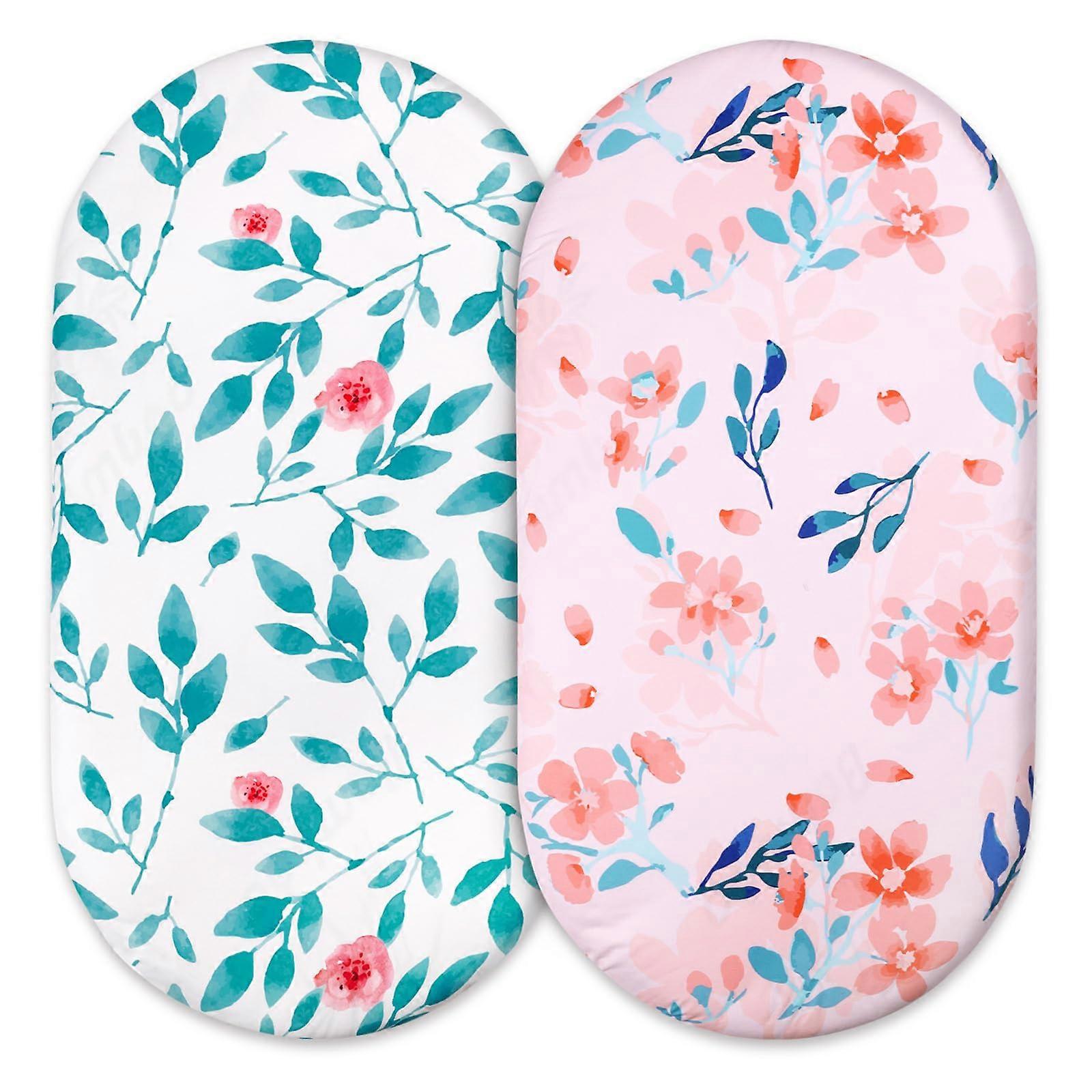 Baby Fitted Sheet Pack Of 2 For Crib And Bassinet Cartoon Print Elastic Removable Model Gllc20007