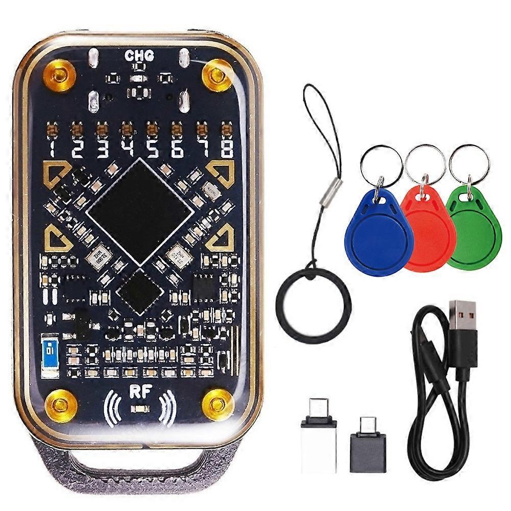 Chameleon Ultra Smart Card Emulator RFID Smart Chip Reader 125Khz 13.56Mhz Card Decode NFC Duplicator+3xUID Keychain