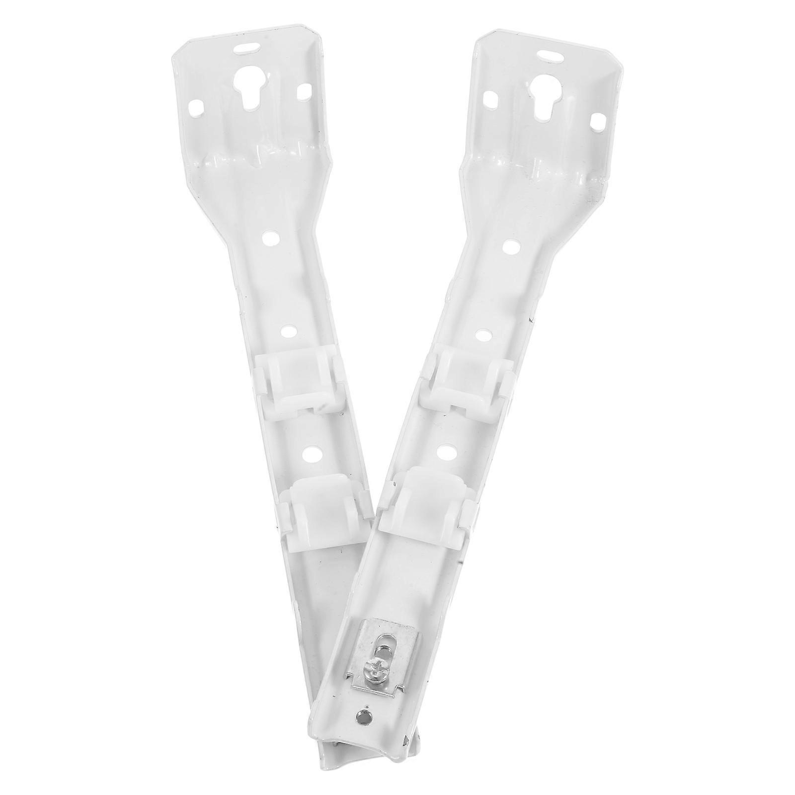 Curtain Track Accessories Ceiling Mount Bracket For Office Use 7.5×2×1.6in Minimalist Design Side Code Fixing 2Pcs