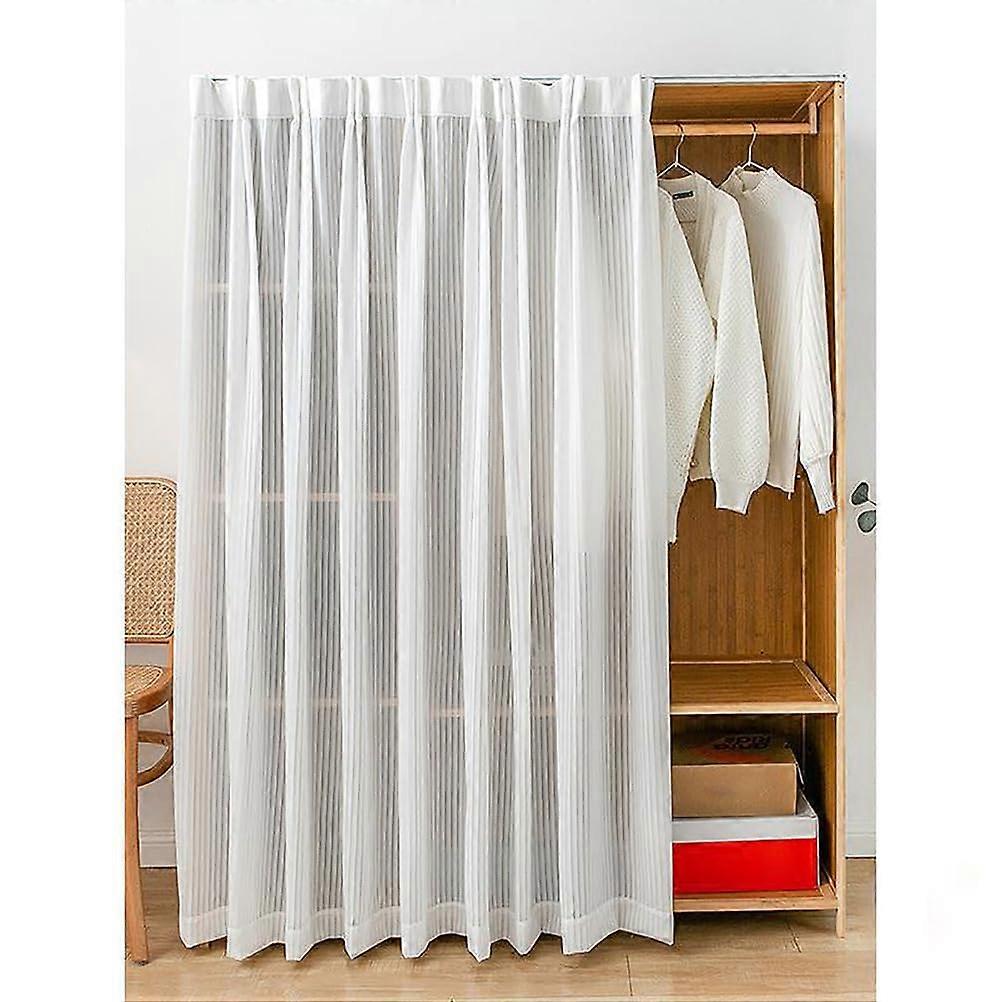 Kitchen Cabinet Curtains NoDrill Easy Install Under Sink Curtain Skirt Soft Durable Fabric W24in H83in