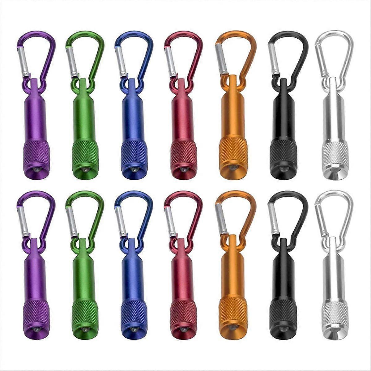 14pcs Mini Torch Key Ring LED Key Pendant Torch Small Hand Lamp