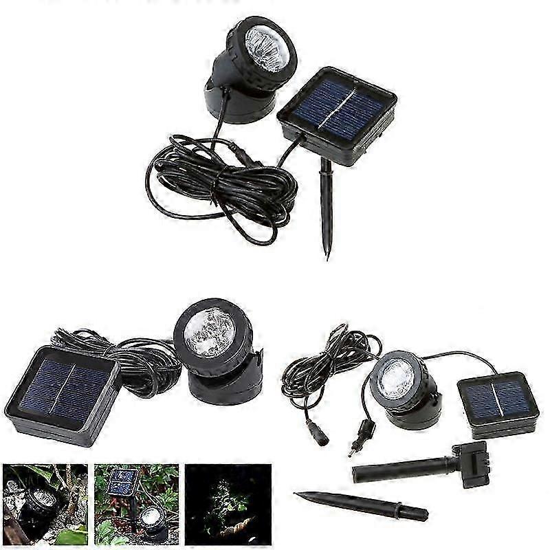 Solar-Powered Waterproof LED Spotlight Lamp for Illuminating Garden, Pool, and Pond Areas