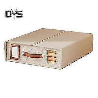 Sheet Organizer Storage Box with Clear Window Fastener Tape Design Large Capacity Foldable Sheet Set Organizer with Handle