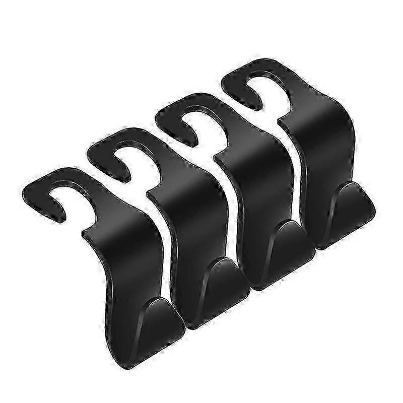 Black Back Seat Car Storage Hooks with 4 Handbag Holders