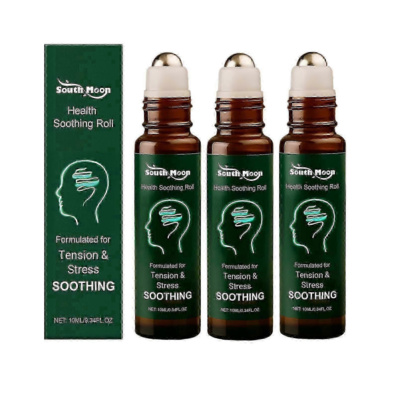 Roll-on calmant pentru sănătate, roll-on pentru ameliorarea tensiunii și stresului 10 ml, formulă din plante, uleiuri esențiale 100% pure, grad terapeutic