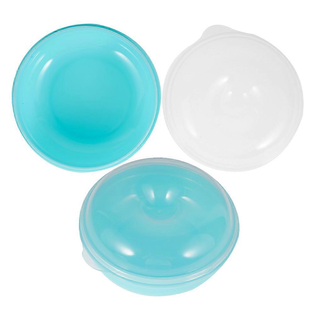 Skyblue Bagel Container for Storage Made of Safe PP Material 2pcs Versatile Reusable Lightweight Practical Bread Boxes