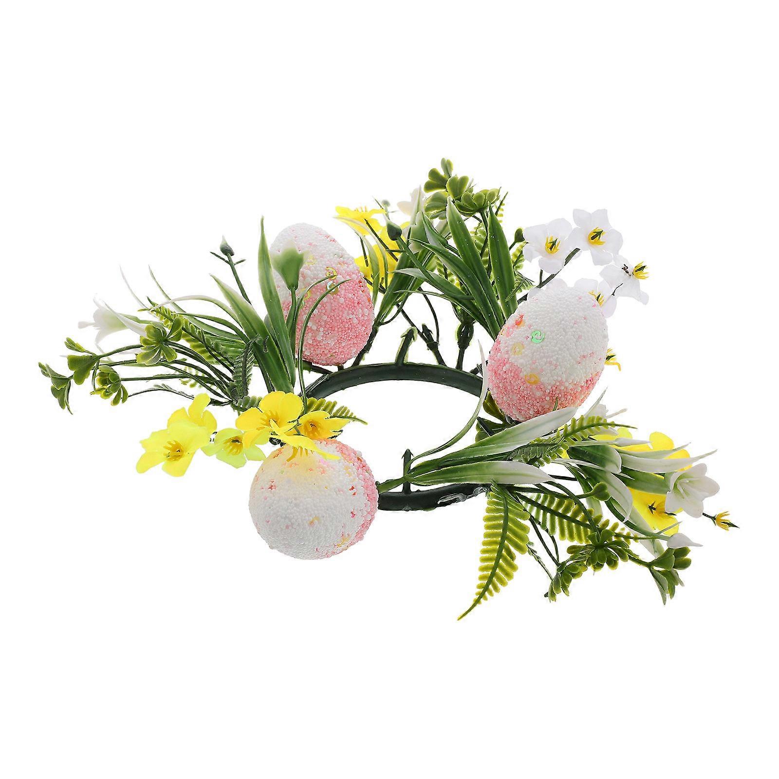 Holiday Easter Candle Wreath for Table Decoration with Plastic Material