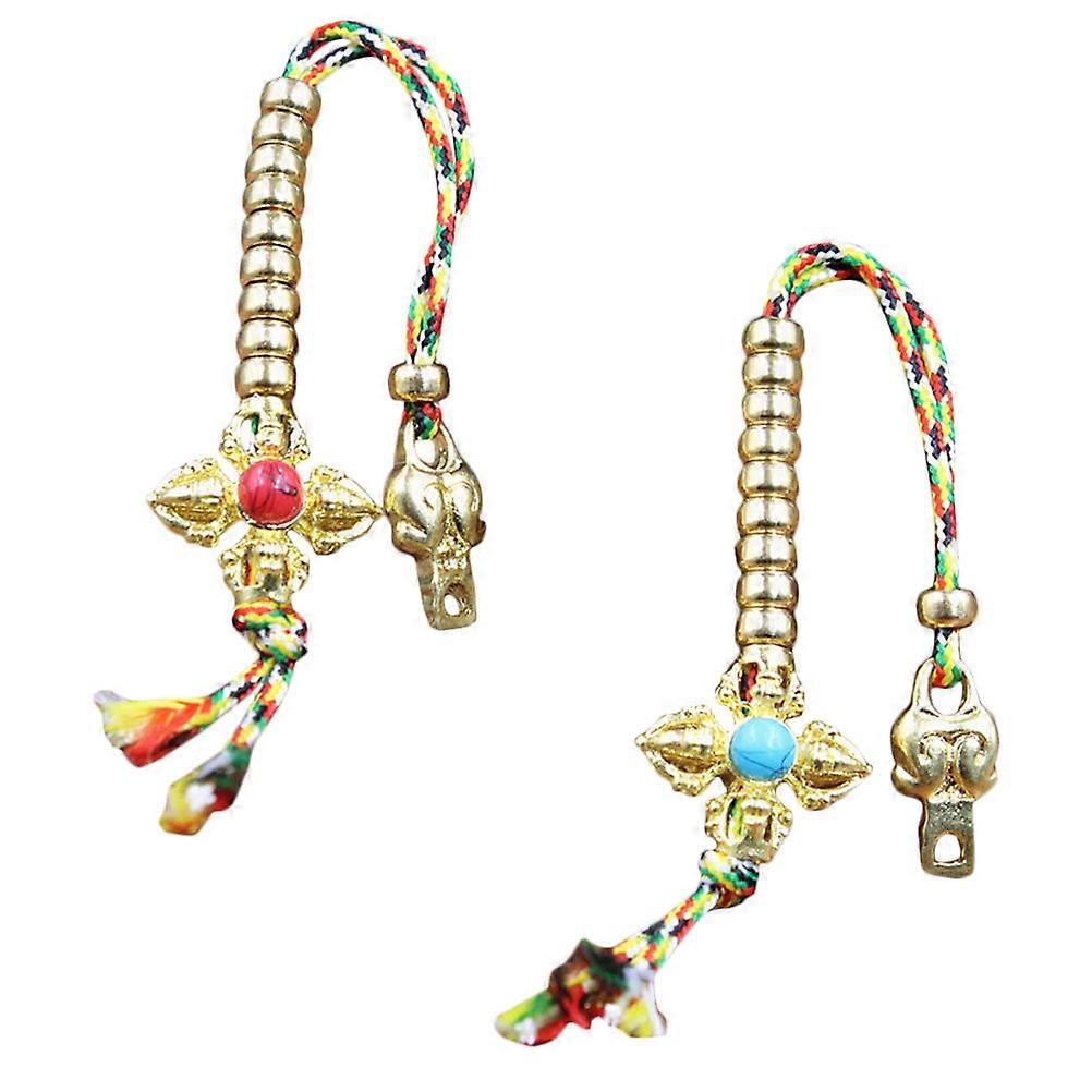 Buddha Beads Counter Brass Meditation Counting Tool 2Pcs for Chanting Use