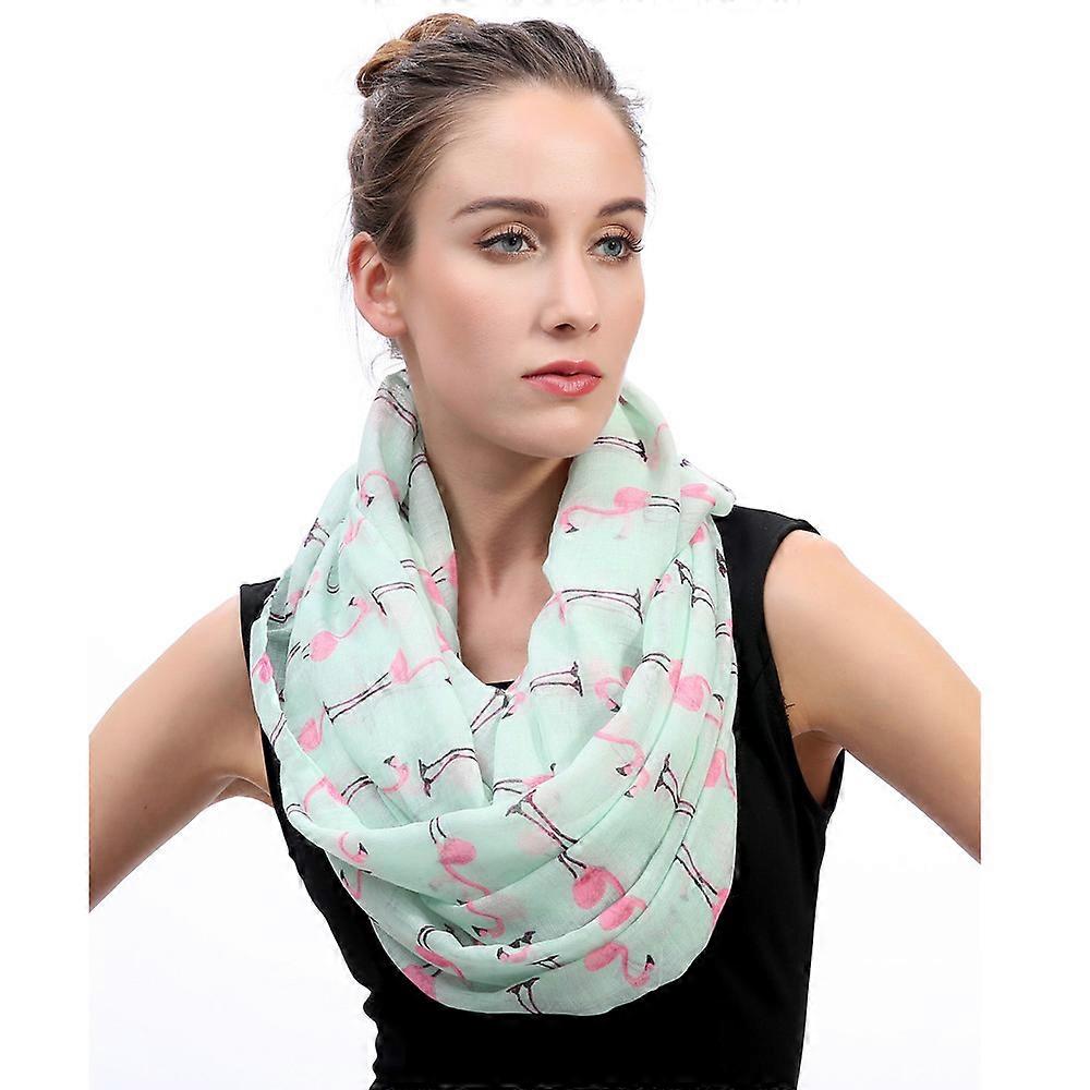 Flamingo Print Women's Infinity Loop Scarf Christmas Gift Idea