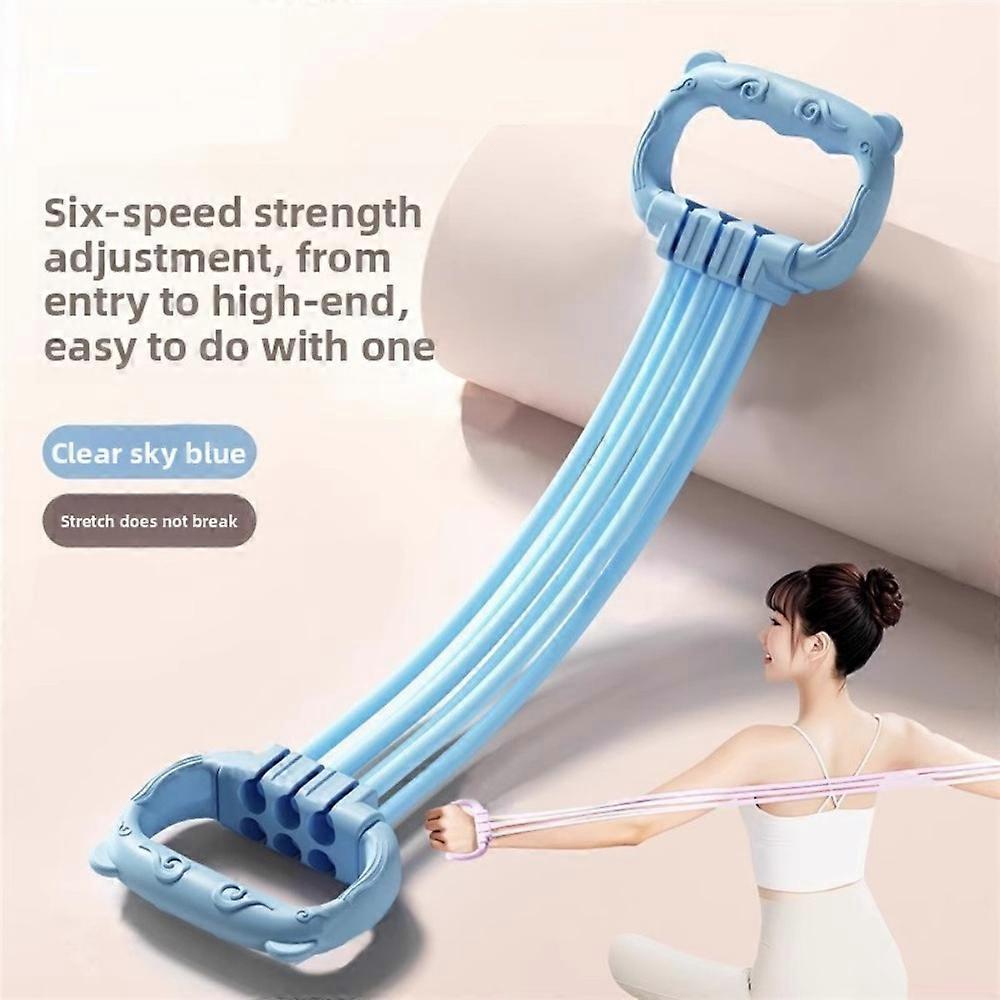 8-shaped Resistance Bands 15-90 LbsASdjustable Removable Pilates Strap Back Stretching Elastic Exercise Band