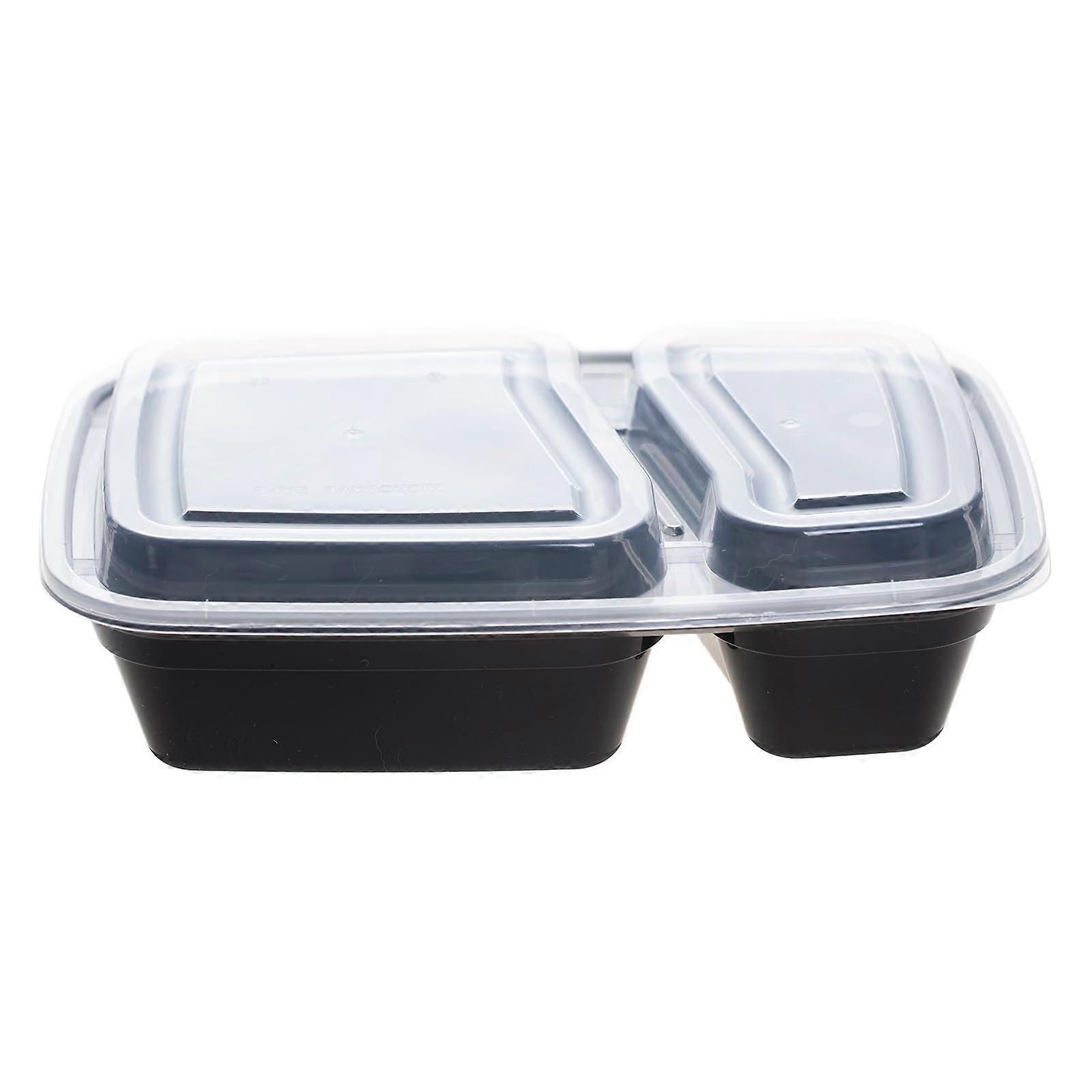 32oz 2Compartment Meal Prep Containers with Lids, LeakProof, Microwave Freezer Dishwasher Safe, 50Pack