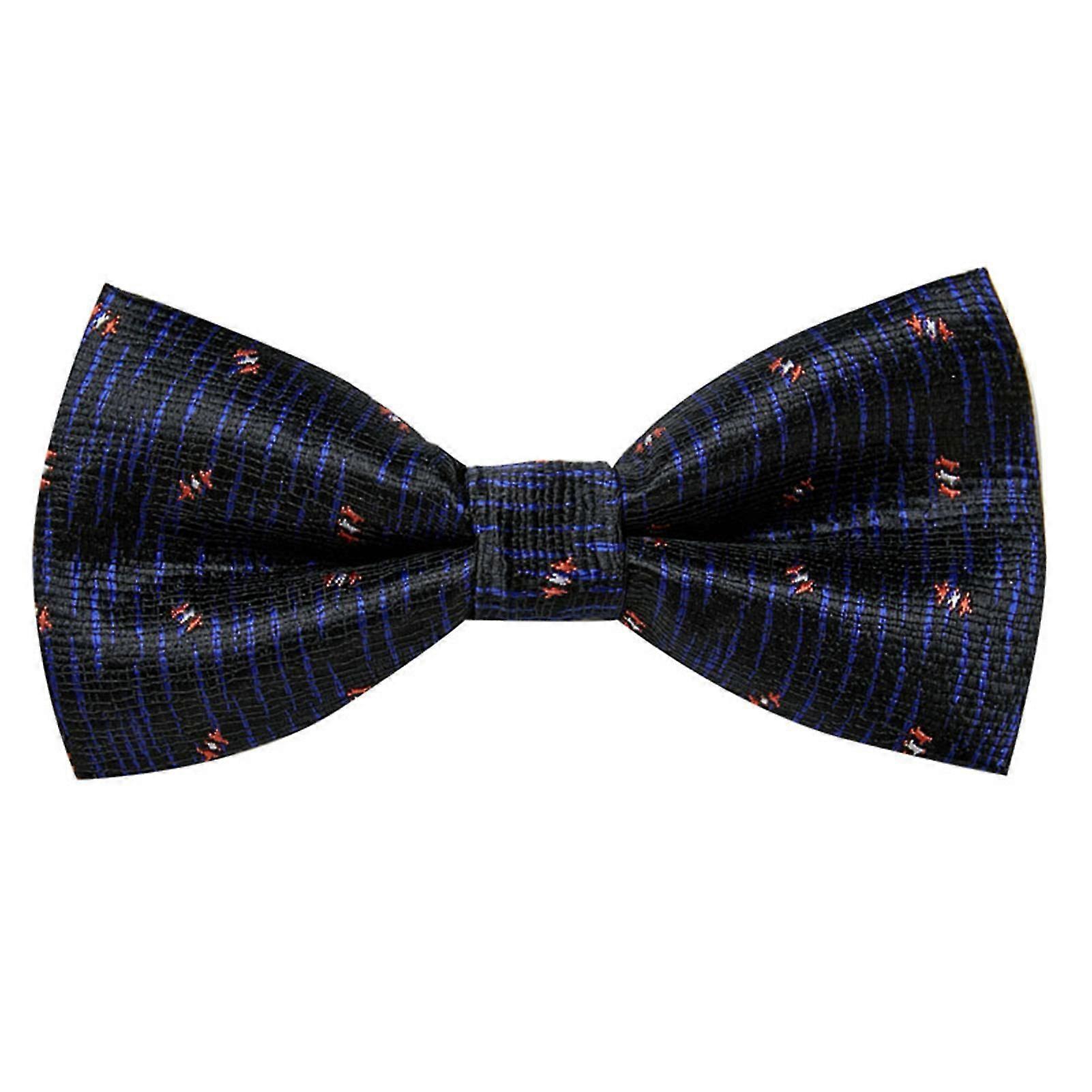 Men Tie Bow Adjustable Fashion Pattern Good Touch Solid Color Decoration Cute Double Layer Jacquard Tie For Wedding