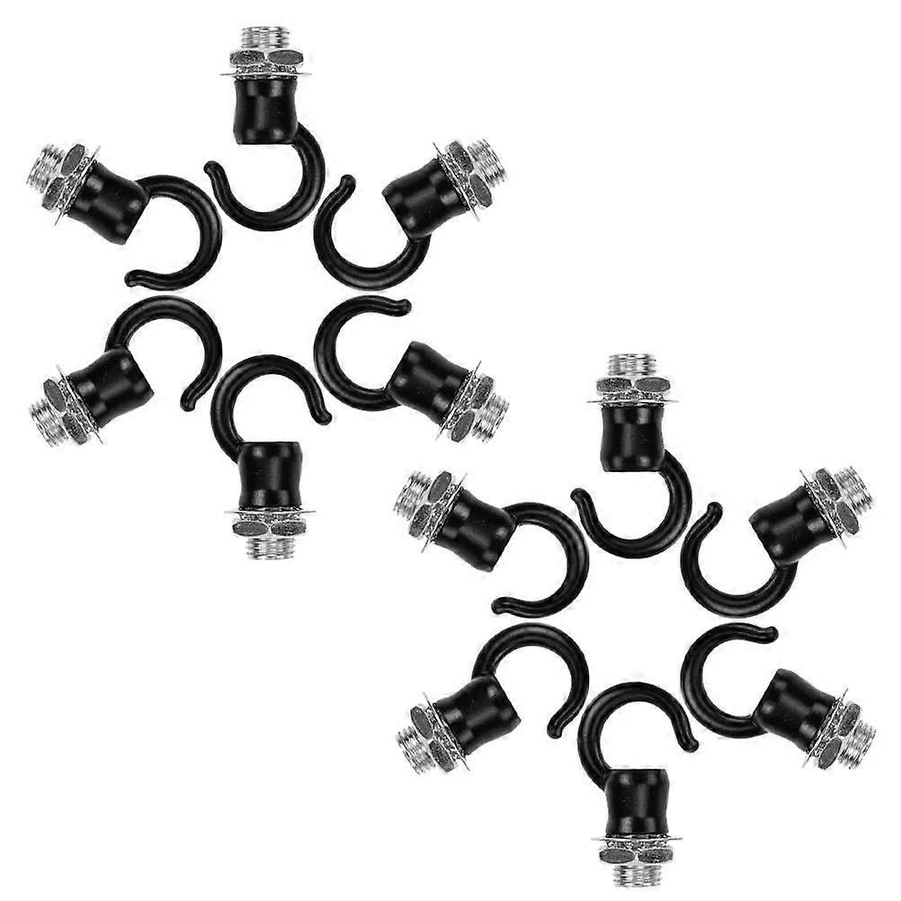 Heavy Duty Lantern Ceiling Hooks for Hanging Lights 12Pcs Black Iron Material