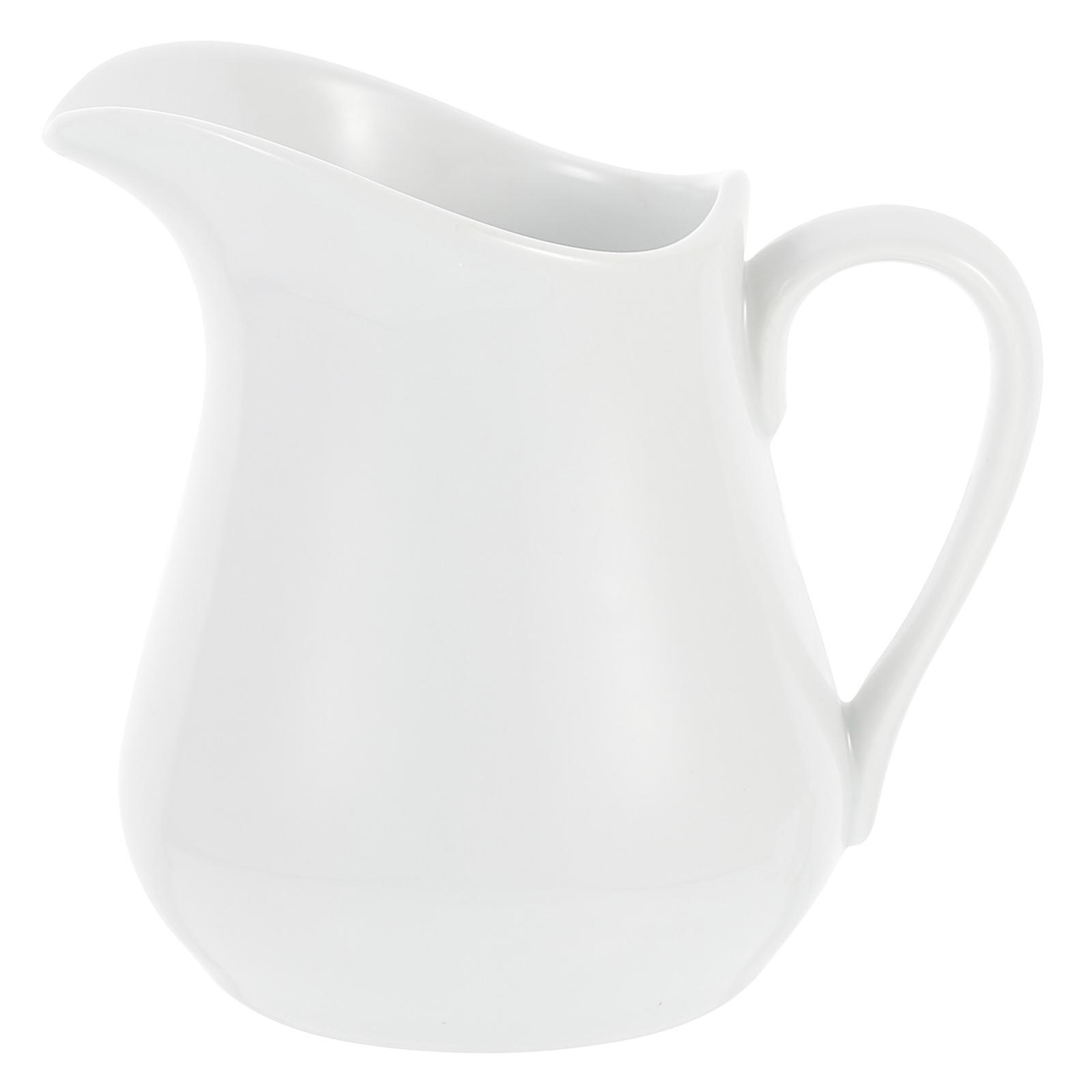 Portable Milk Serving Jug Simple Design For Meal Serving Ceramic 250ml 1Pc