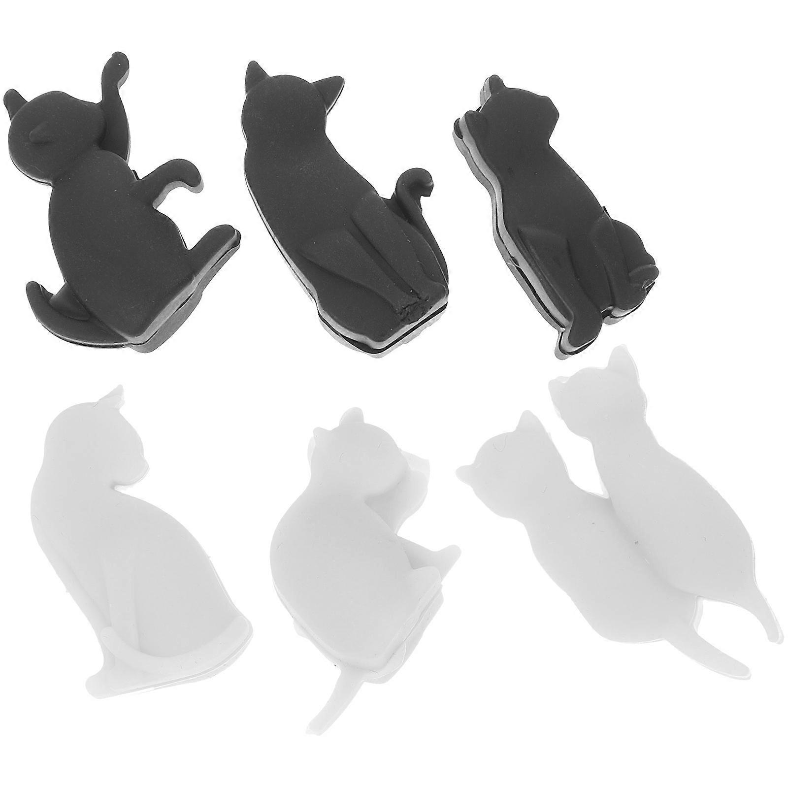 Cat Shape Drink Markers Silicone Wine Marker for 6Pcs Decorative Use