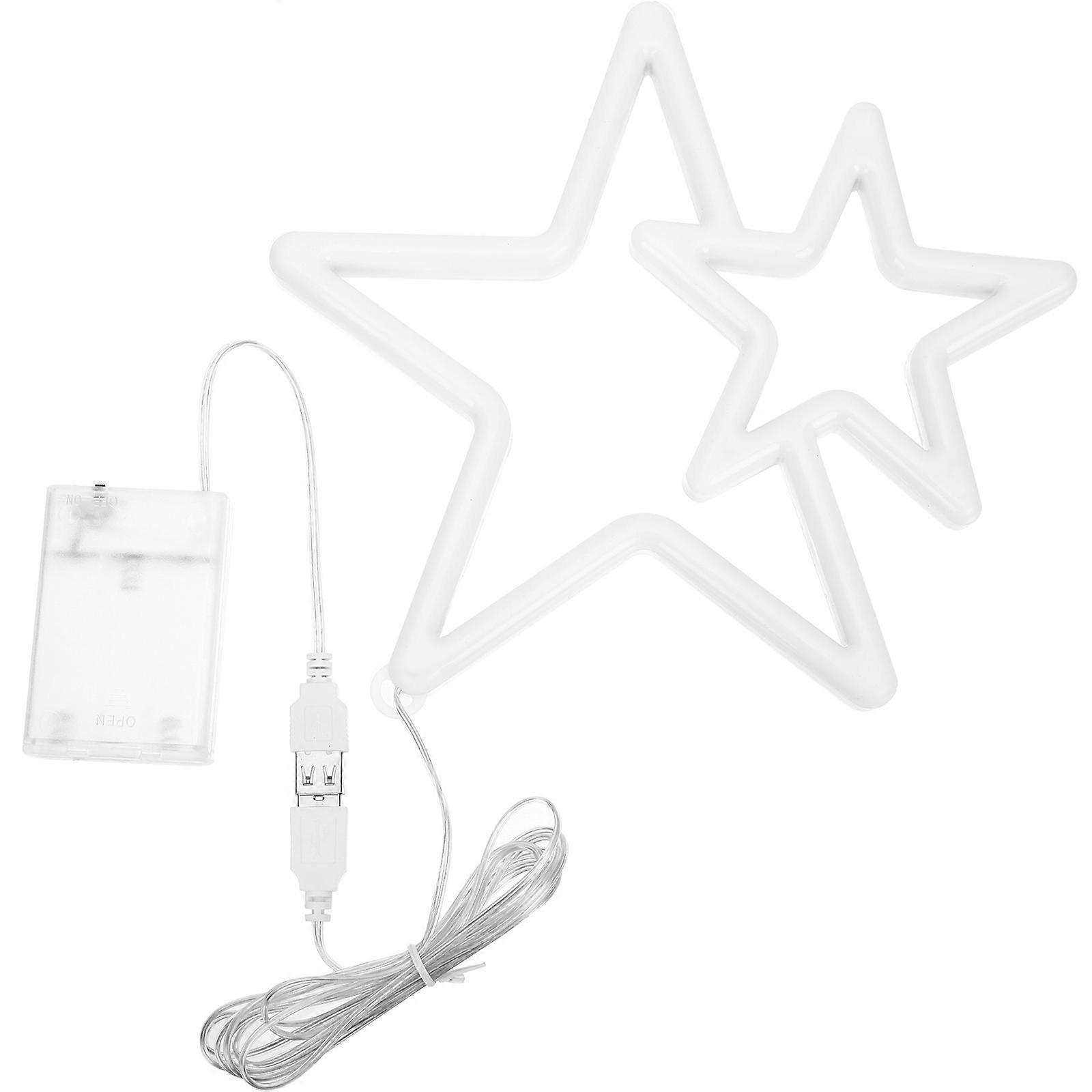 Five Pointed Star Night Light Neon Lamp for Decor Creative USB