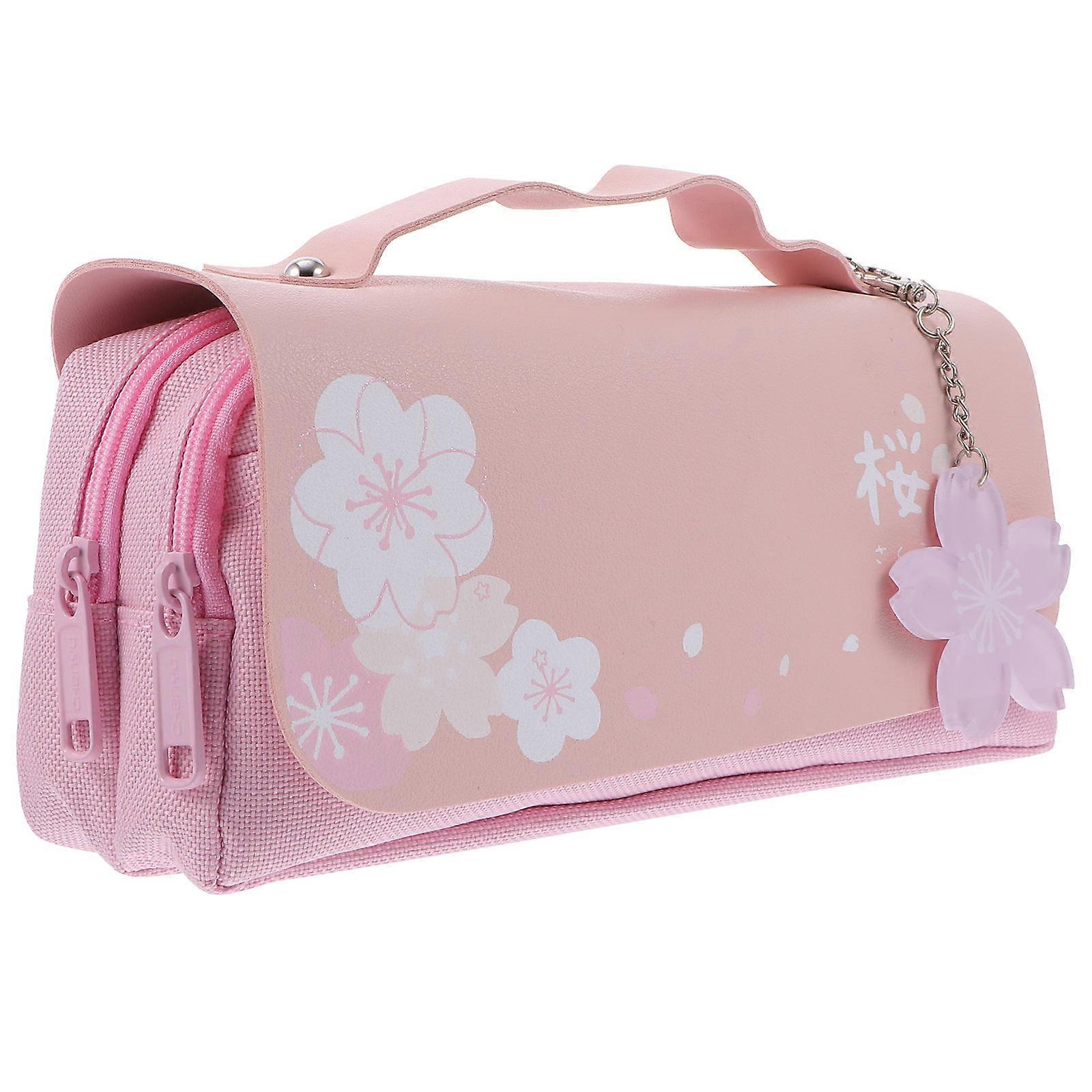 Fashionable Pencil Bag Double Layer for Student Use 1Pcs