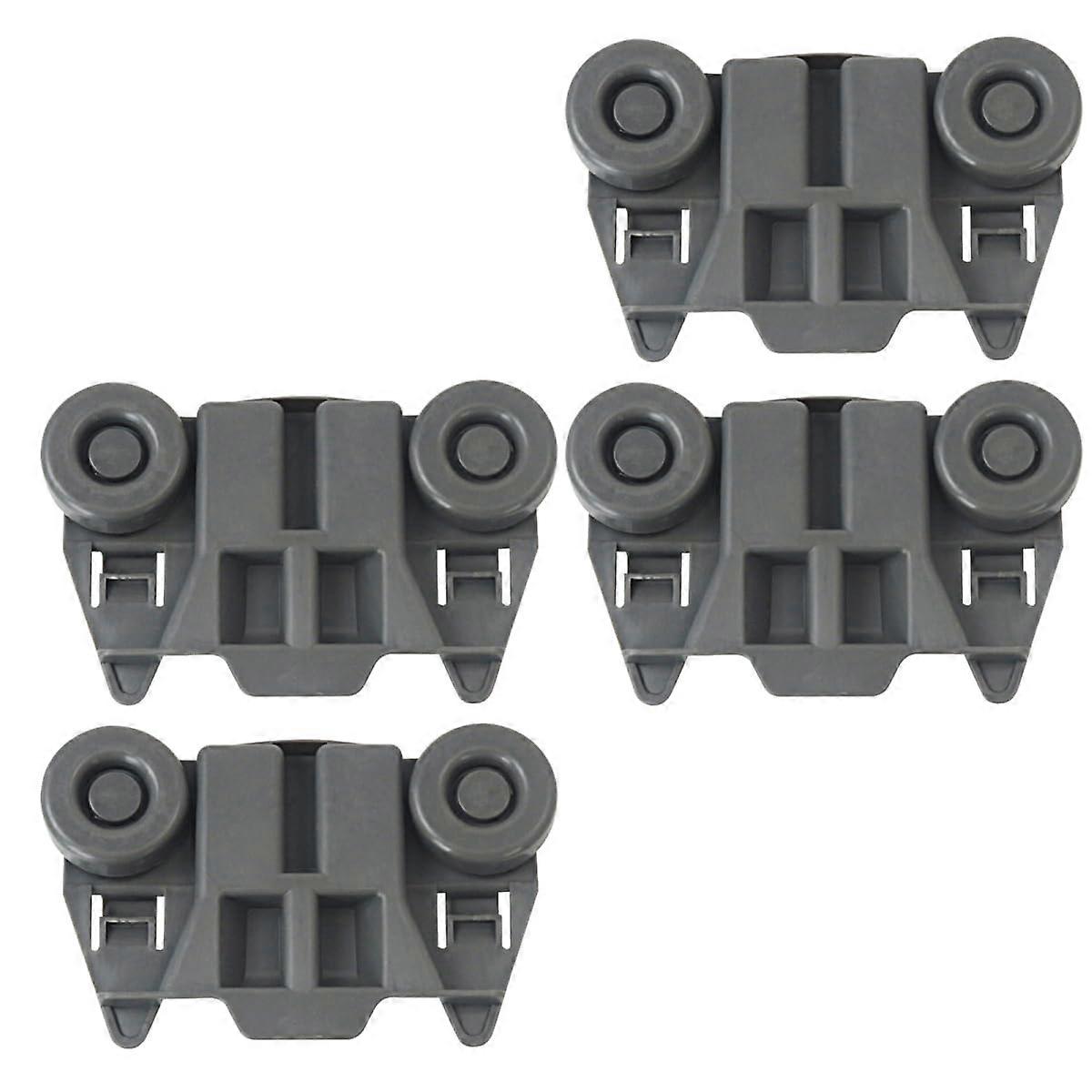 4x W10195417 Dishwasher Rack Wheels Replacement for Kenmore Whirlpool Lower Rack, Durable Easy Install