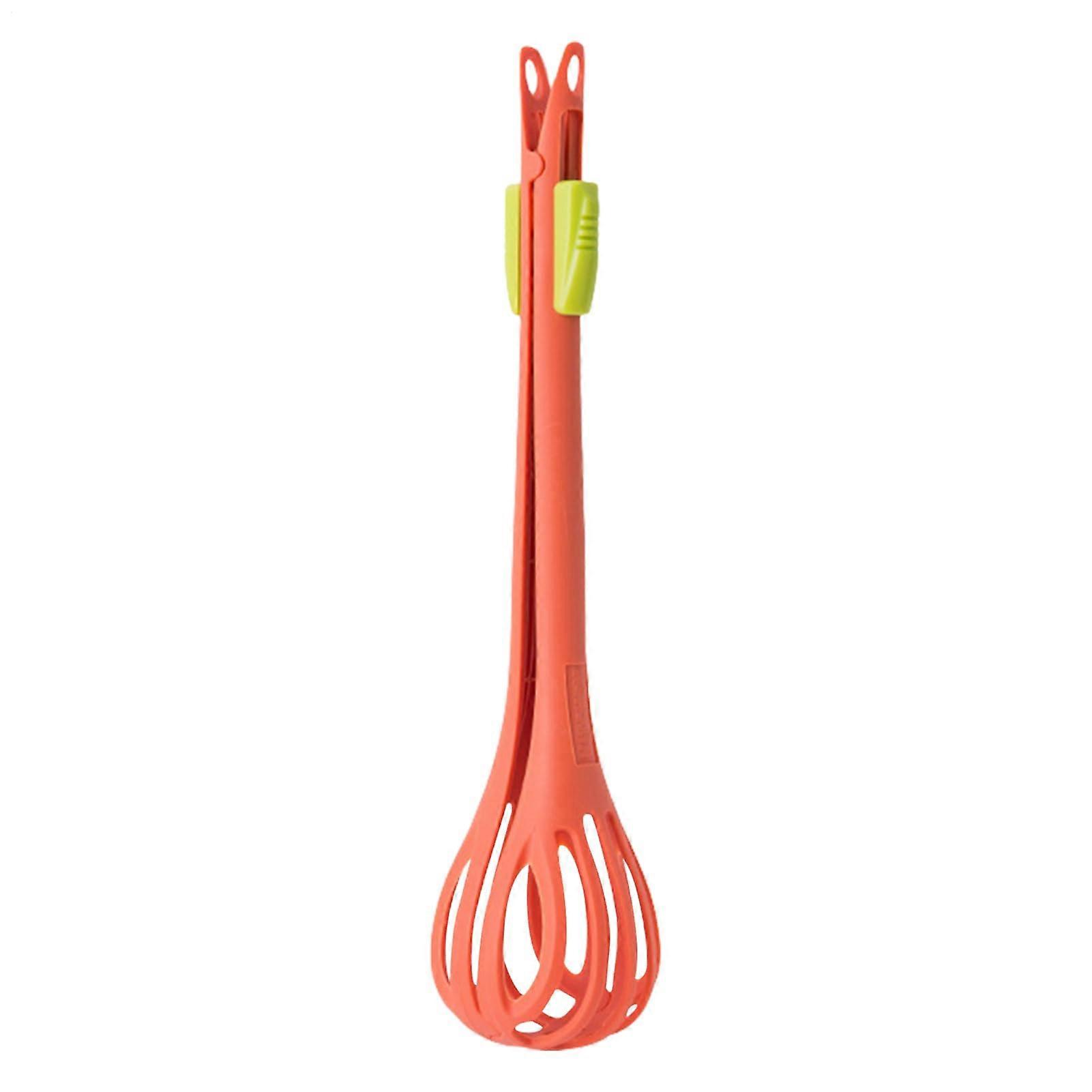 Manual Egg Beater with EightWire Efficient Mixing, Handheld Whisk for Baking and Cooking, Orange