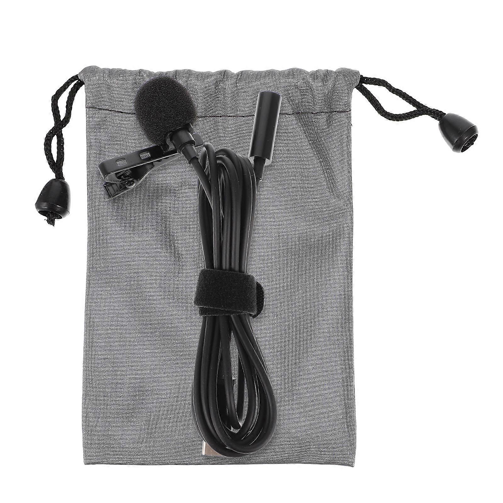 Lavalier Microphone Clip on Recording Mic with USB Type-C Connector