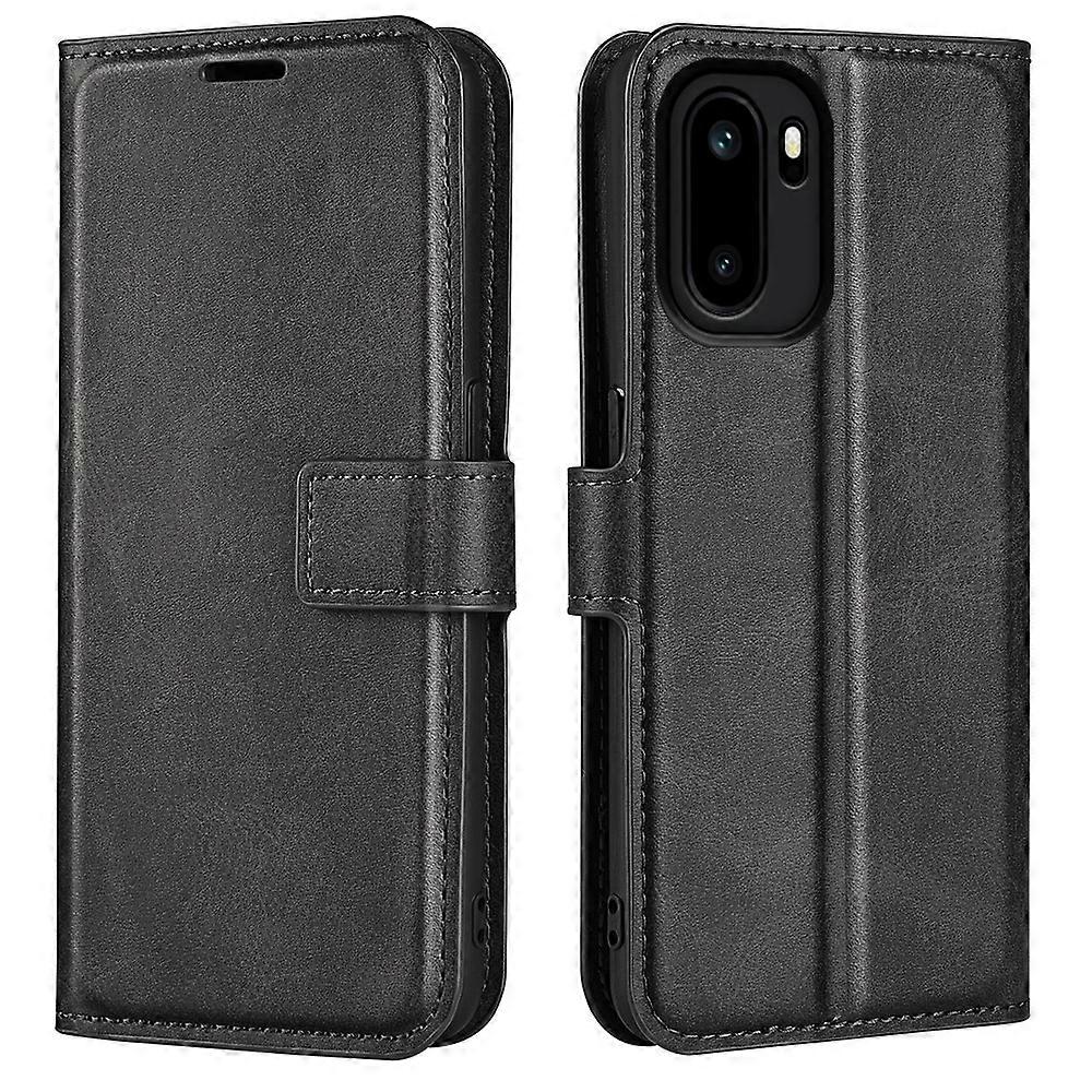 Capa para celular compatível com OnePlus Ace 6 5G, com suporte e textura de couro de bezerro resistente a arranhões.