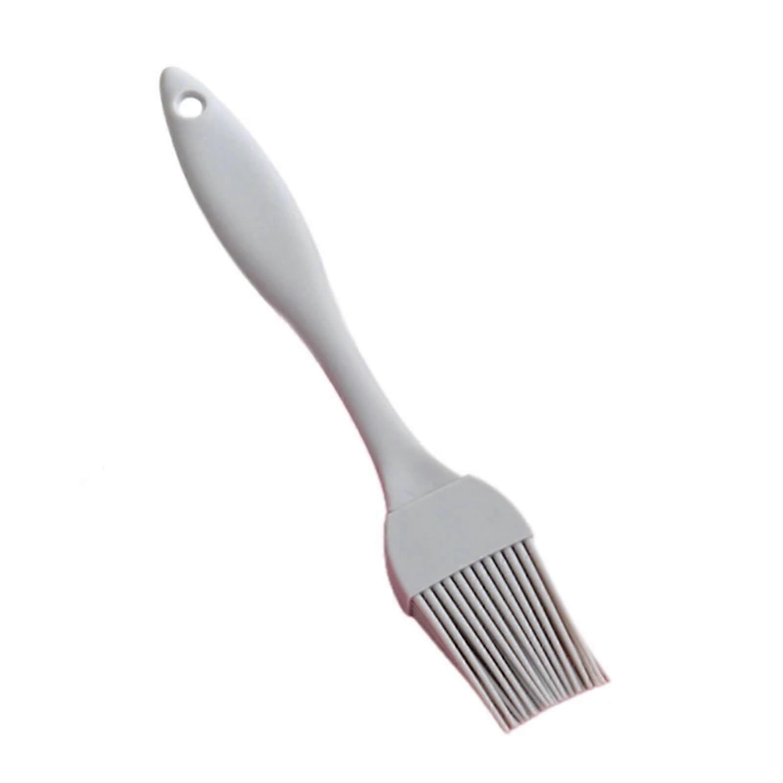Heat Resistant Silicone Basting Brush for Baking and BBQ with Ergonomic Grip, Grey