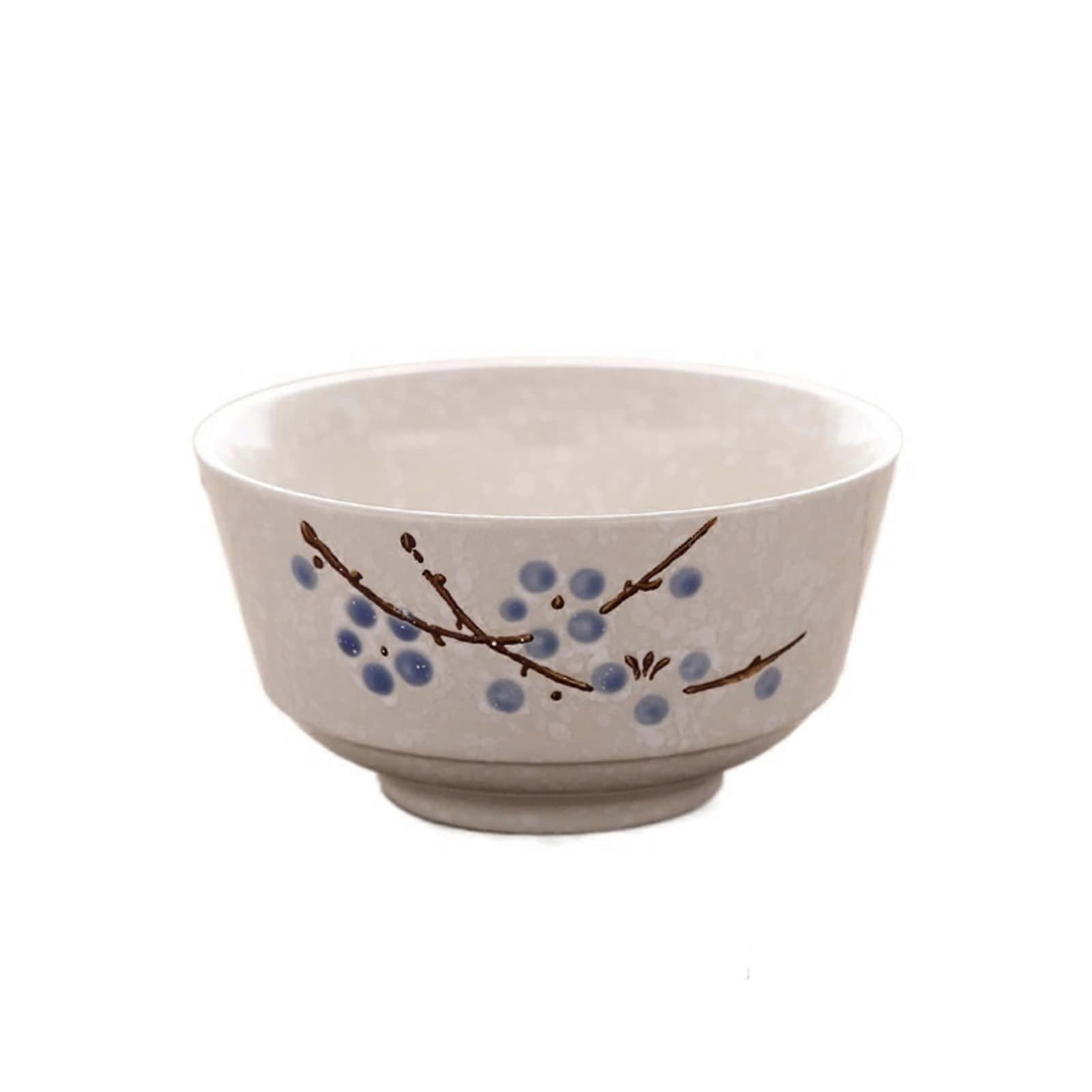 White Ceramic Rice Bowl and Dessert Bowl Set for MultiPurpose Daily Meal Serving