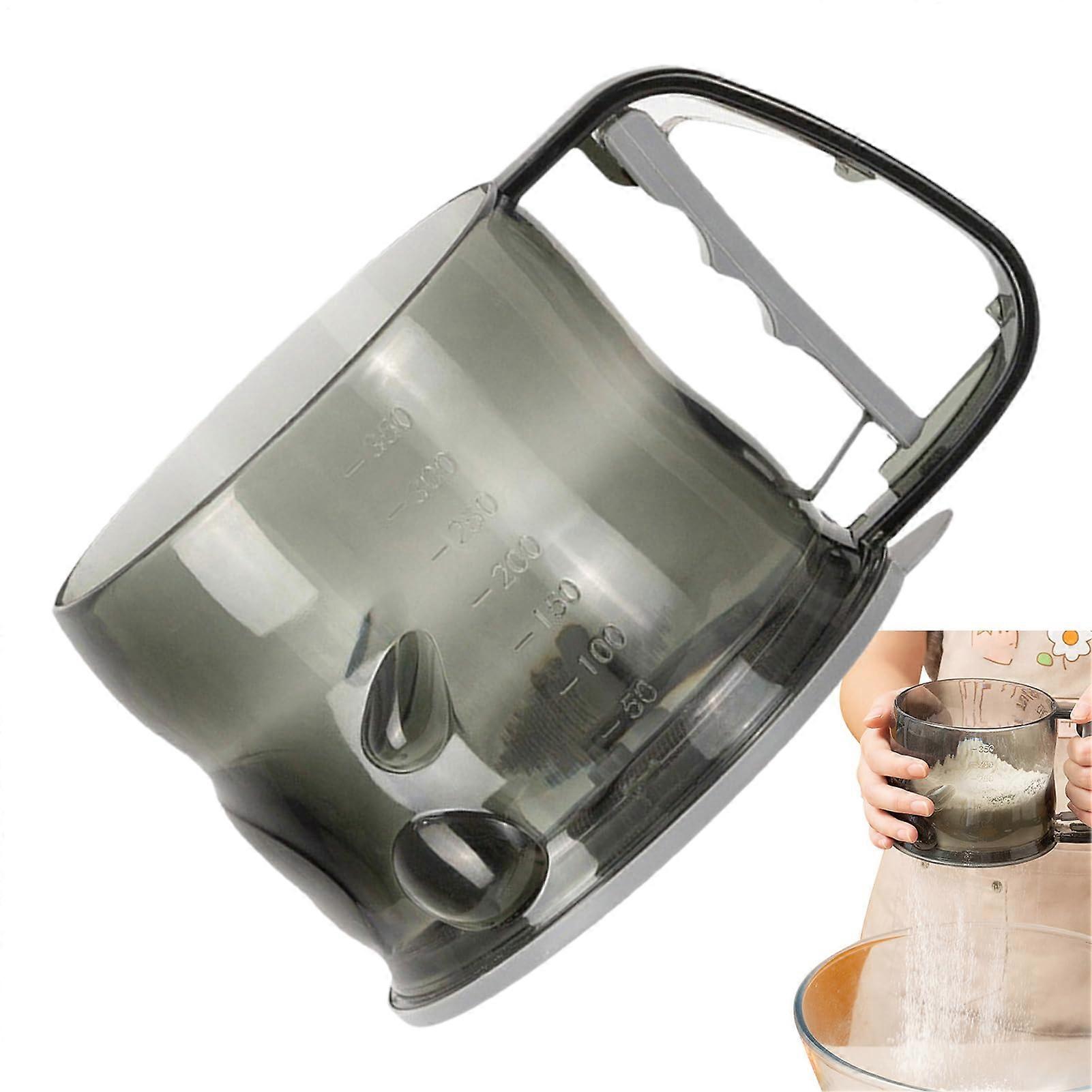 Flour Sifter with Scale SemiAutomatic Fine Mesh Baking Sifter for Sugar Powder Kitchen Use