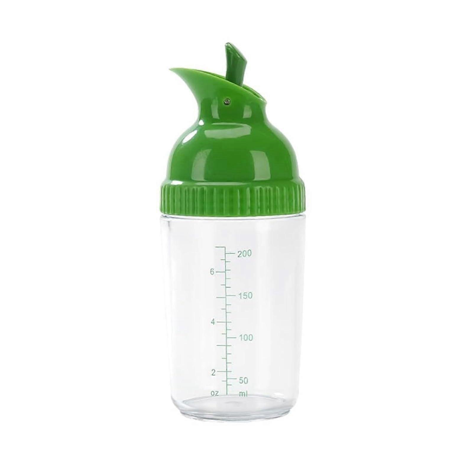 Leakproof Salad Dressing Shaker with Measurement Marks and OneHanded Lever Control
