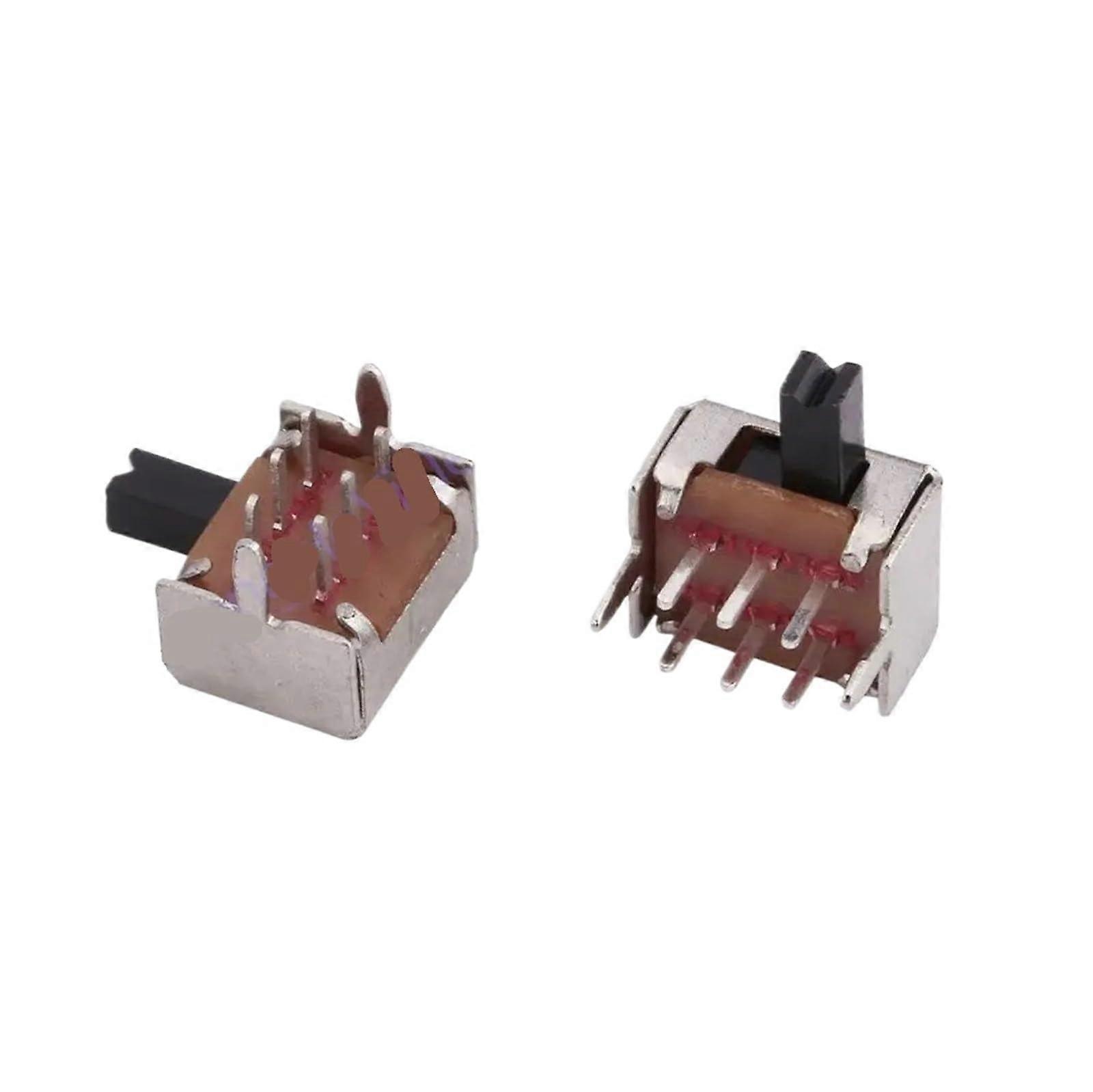 2PCS SK22D07 Toggle Switch 2P2T Double Row 6 Pin Handle Height 5mm Dual Position Control