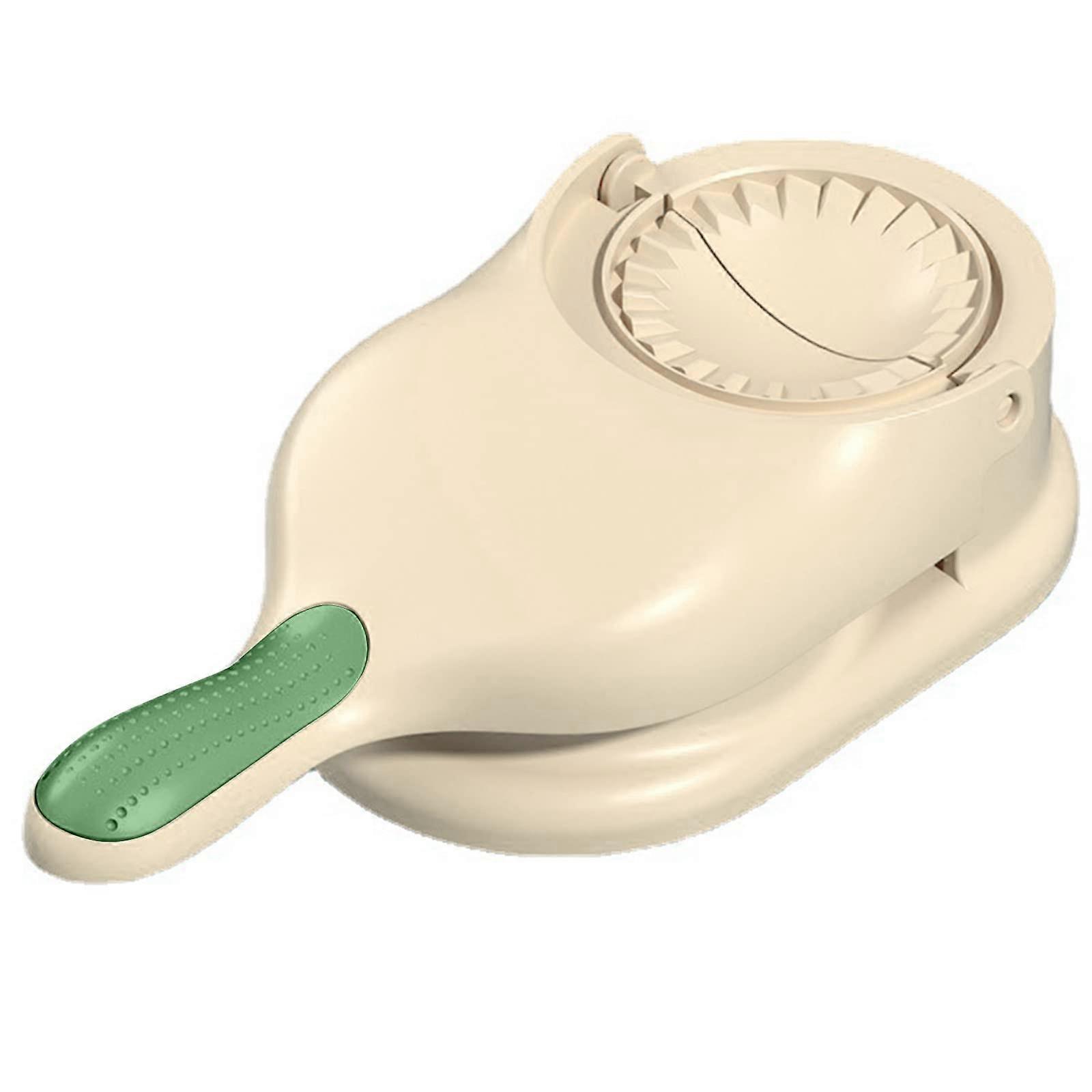 2 in 1 Dumpling Maker and Press Mold for Quick Dumpling and Ravioli Wrappers, Beige