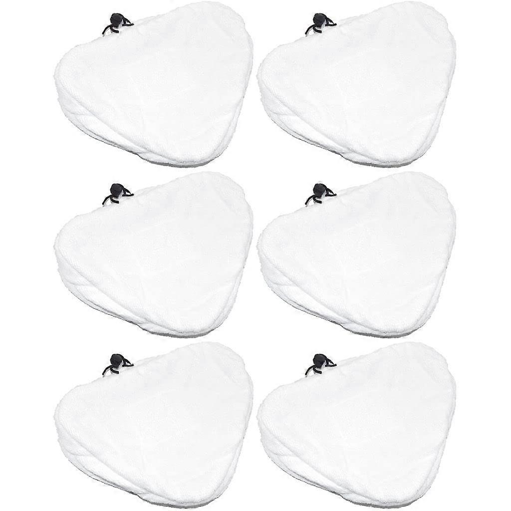 6 Pack Steam Mop Pads Microfibre Replacement Cloths for Asda Triangular Mops Universal Use