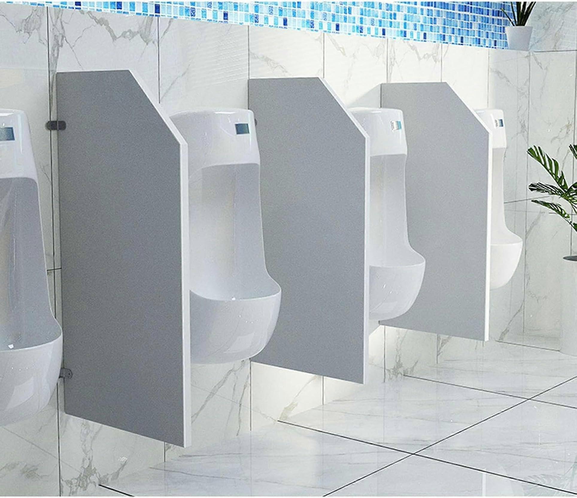 Urinal Privacy Screen Wall Mounted Divider Panel for Men's Public Restroom Waterproof FireResistant