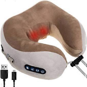 Massage Pillow USB Charging Removable and Washable 23×25×12cm Head and Shoulder Heating Massager