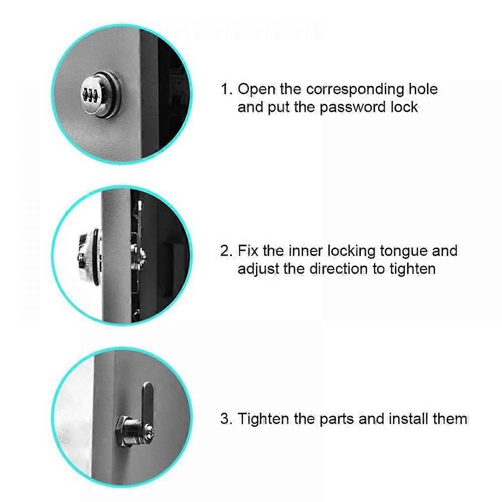 2-Piece Cam Cabinet Code Lock, Drawer Password Lock, Mechanical Cabinet Lock