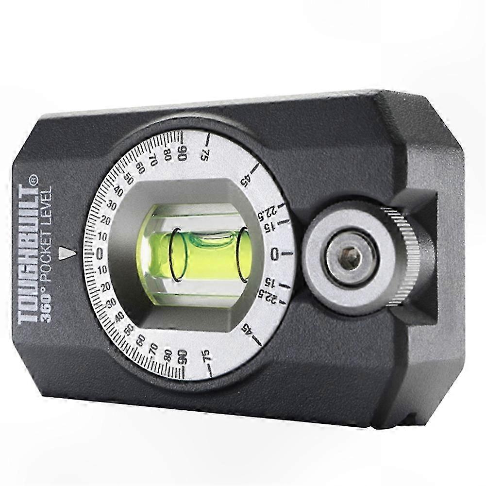 Durable 360 Degree Rotating Vial Small Pocket Level with Precision Accuracy - Robust Tool Case Included