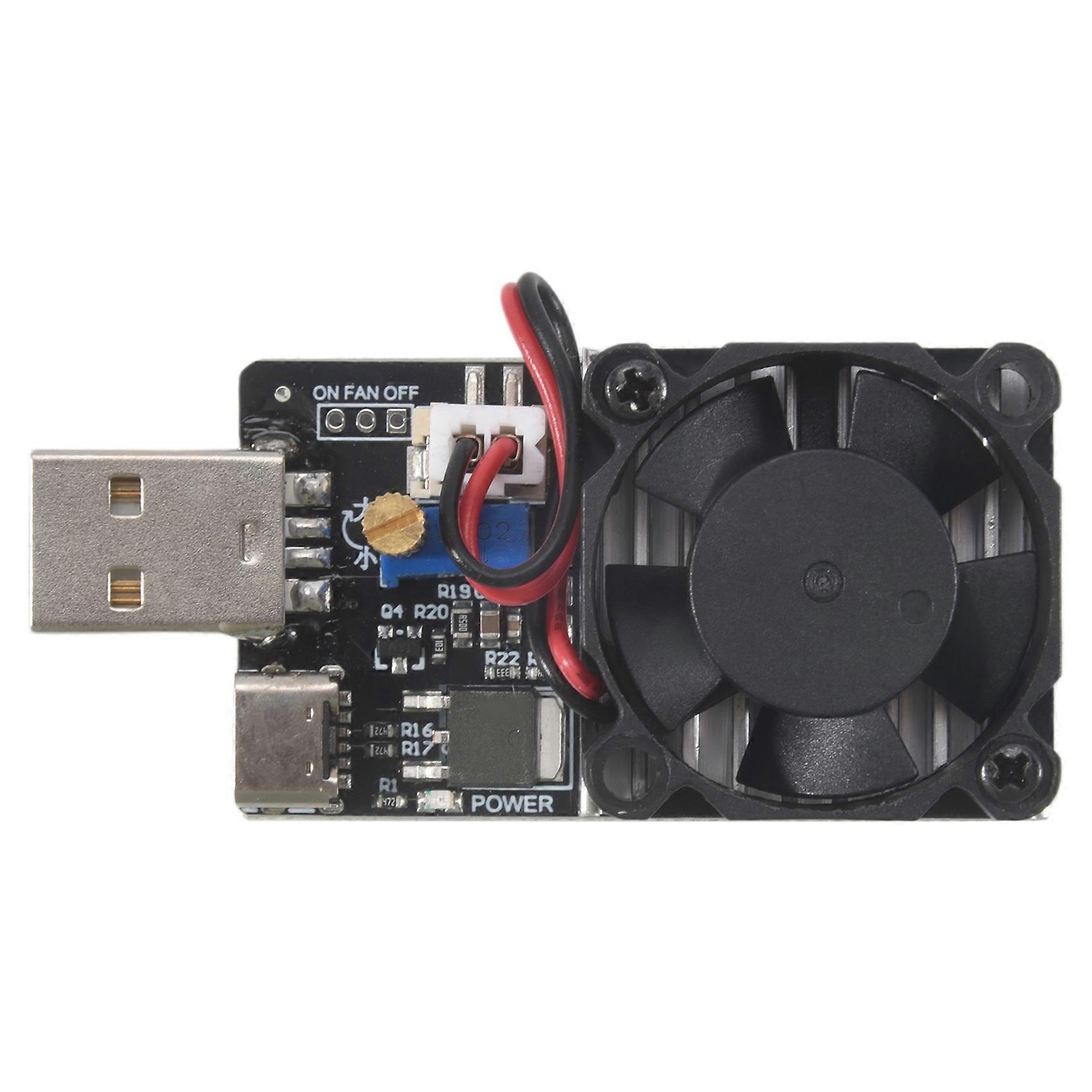 DC 3.7-20V 3A 25W Load Tester Electronic Test Resistor Module USB&Type C Interface Adjustable Constant Current