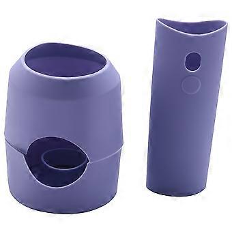 Hair Dryer Case Cover for Soft Silicone Gel Portable Dust Proof Blower Protective Skin Cover for Supersonic Hair Dryer Gray Purple