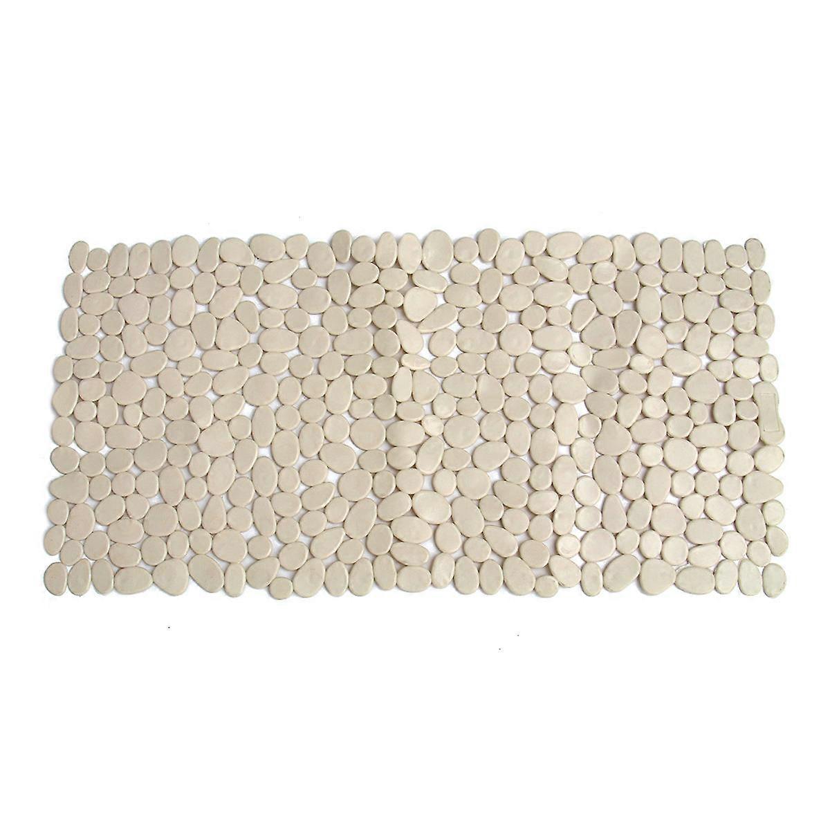 Anti-Slip Shower Mat 2Pcs Stone Pattern Design with Strong Suction