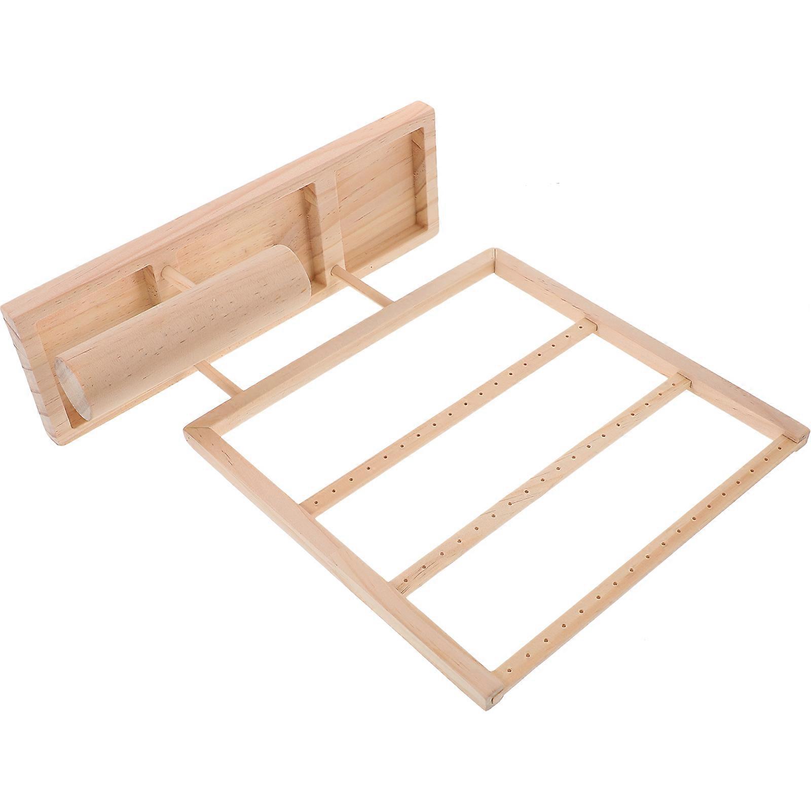 Jewelry Stand Necklace Organizer Home Use Rectangular Shape Synthetic Material 1Set