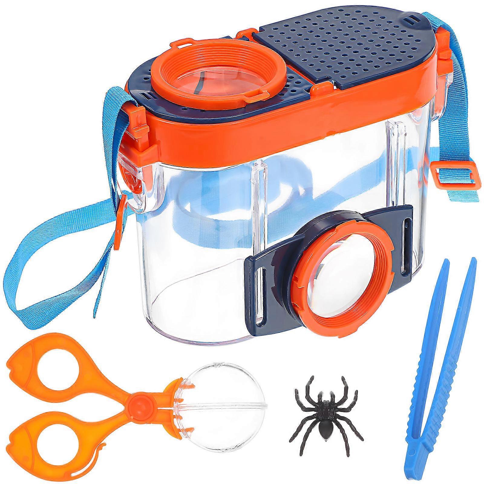 Insect Viewer Box Breeding Cage for Kids 5Sets with Clear Magnification and Tools