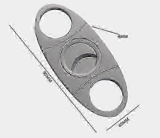 Stainless steel cigar cutter scissors, double sharp blades for cutting cigar end.