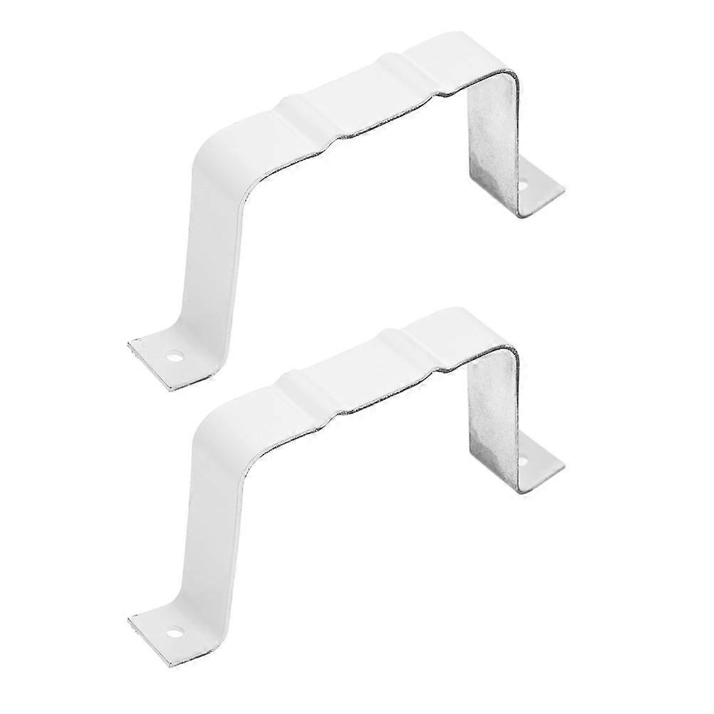 2 Pcs Downspout Adapter Strap Rain Gutter Mounting Brackets White