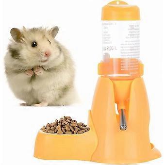 1 stk. hamstervandflaske med foderbeholderbase, hængende automatisk dispenser til små dyr, kompatibel med standardbure