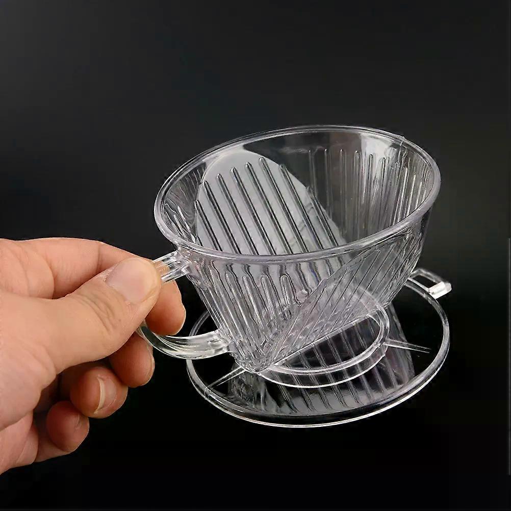 Clear Coffee Filter Cup Cone Drip Dripper Maker Brewer Holder Plastic Reusable