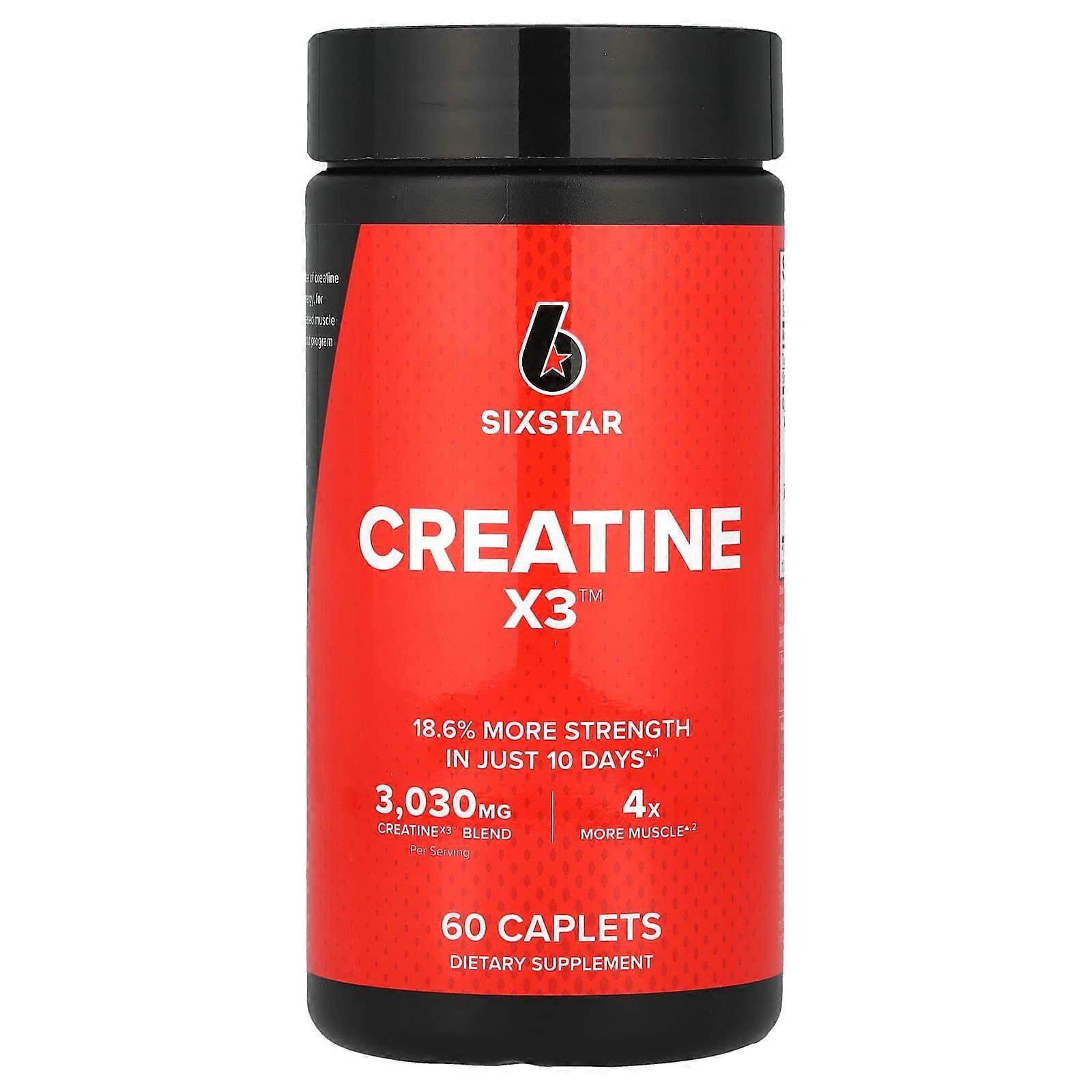 Seis estrellas, Serie Elite, Creatina X3, 60 Caplets