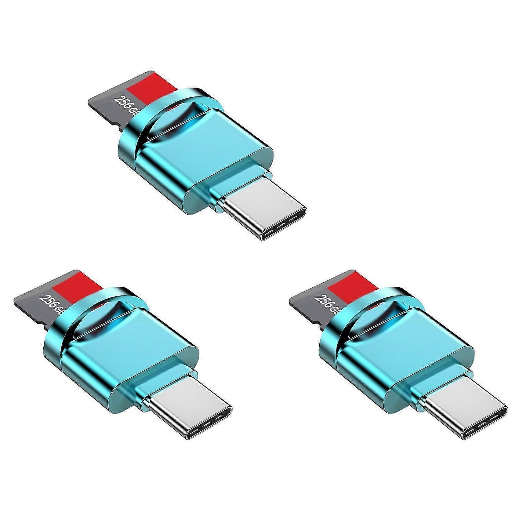3X USB C OTG Micro SD/TF Card Reader-MUST Support OTG Function compatible with Android Phone,A