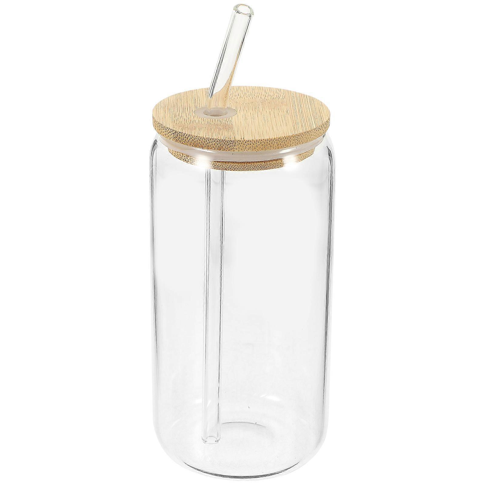 Glass Milk with Lid for Multi-Function Usage