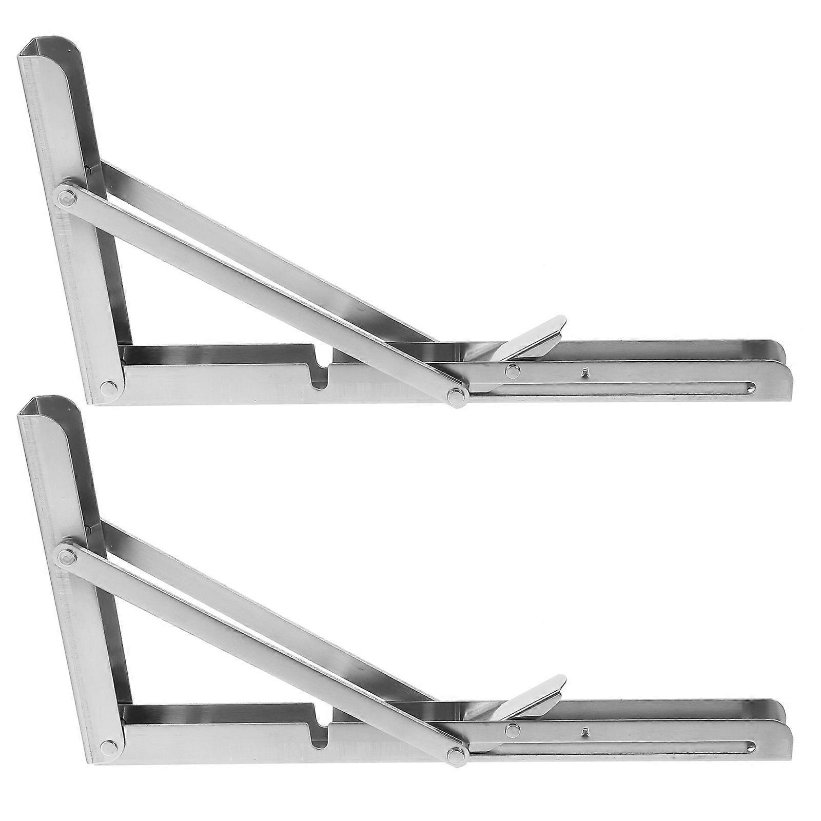 Stainless Steel Triangular Brackets for Support Racks 2Pcs Folding Shelf Brackets