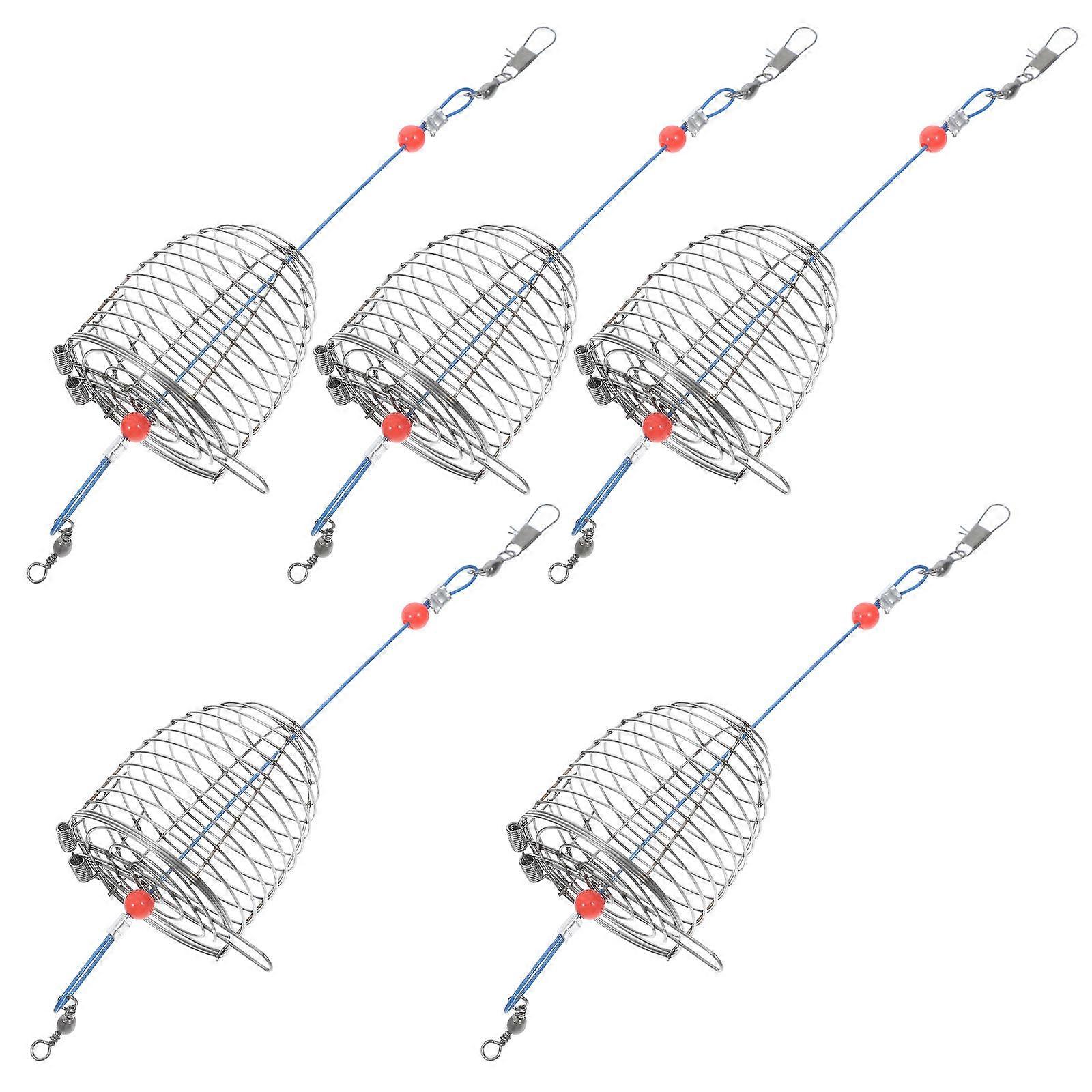 5Pcs Angelköder Käfig Köder Köder Köder Angelfalle Korb Angelgerät